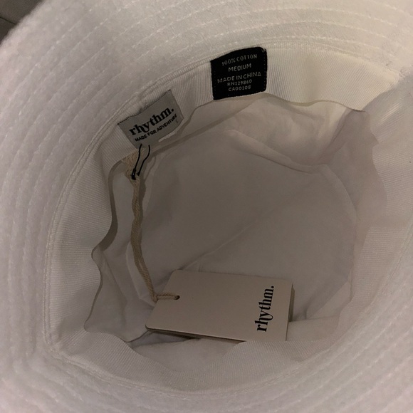 Rhythm. White Terrycloth Bucket Hat - Picture 4 of 4